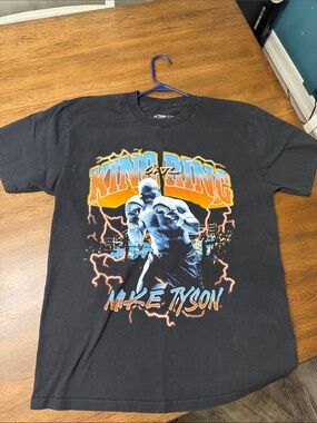 Mike Tyson Black Graphic Boxing T-Shirt - King of Ring